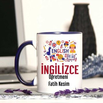 Strongart İngilizce Öğretmenine Özel Öğretmenler Günü Hediyesi Kişiye Özel Kupa Bardak