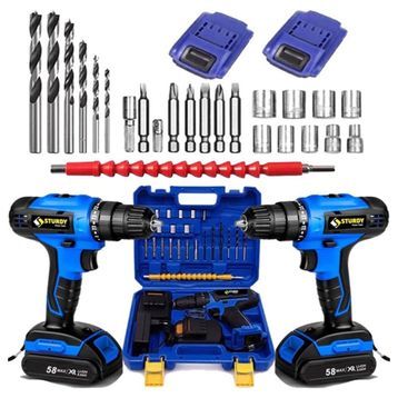 Sturdy Bluster Seri 56 V 6 Ah Metal Şanzumanlı Li-Ion Çift Akülü Matkap