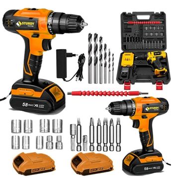 Sturdy Combat Mode 56 V 8 Ah Lion Çift Akülü Darbeli Turbo Şarjlı Vidalama Matkap