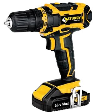 Sturdy Express Seri 58 V 6 Ah Li-on Çift Akülü Darbeli Turbo Şarjlı 27 Parça Vidalama Matkap