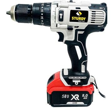 Sturdy Express Seri 58 V 6 Ah Lion Çift Akülü Şarjlı 27 Parça Vidalama Matkap