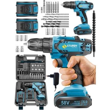 Sturdy Japon Technology 92 FV 8 Ah Y-Q-K Seri Metal Şanzuman 27 Parça Şarjlı Çift Akülü Matkap