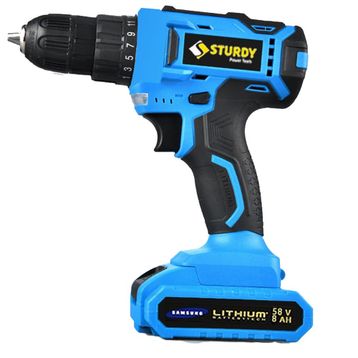 Sturdy New Seri 58 V 6 Ah Metal Şanzumanlı Li-Ion Çift Akülü 27 Parça Matkap