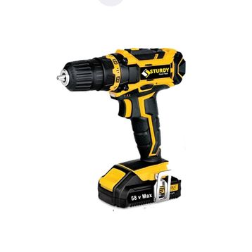 Sturdy Power Profesyonel Metal Şanzıman 58 V 6.0 Ah Li-On Çift Akülü 27 Parça Uç Şarjlı Matkap