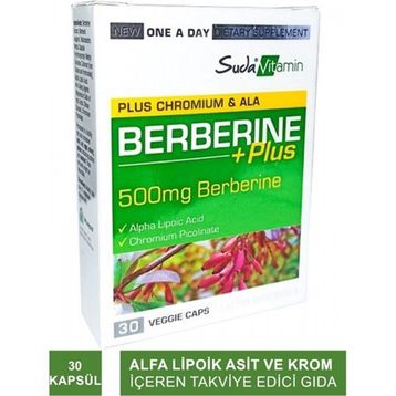 Suda Vitamin Berberine Plus 500 mg 30 Kapsül