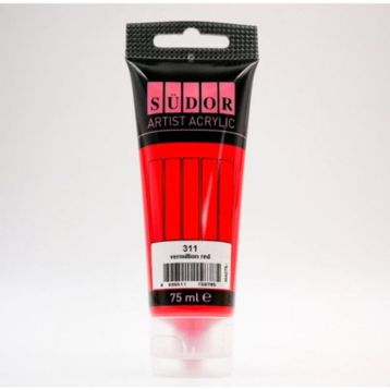 Südor 75 ml Tüp 311 Vermiyon Kırmızı Akrilik Boya