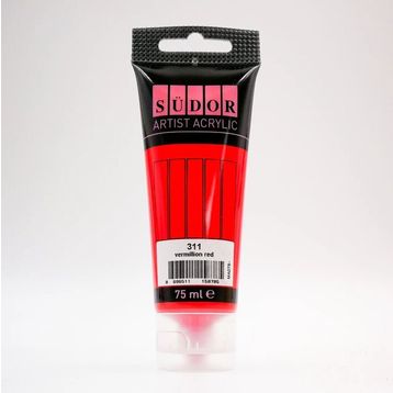 Südor 75 ml Tüp 311 Vermiyon Kırmızı Akrilik Boya