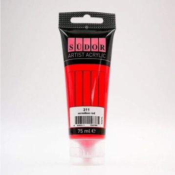 Südor 75 ml Tüp 311 Vermiyon Kırmızı Akrilik Boya