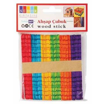 Südor Geçmeli Renkli Ahşap Çubuk