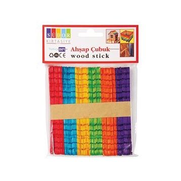 Südor Geçmeli Renkli Ahşap Çubuk