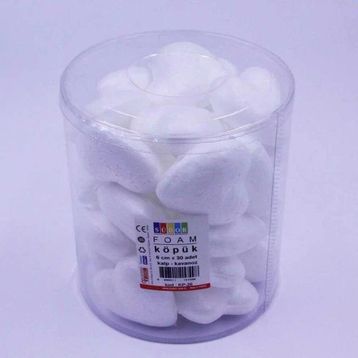 Südor Köpük Monalisa Kalp 6 cm 30 Adet Kavanoz