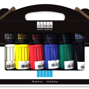 Südor MA075-X6 6x75 ML Tüp Akrilik Boya Set