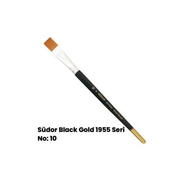 Südor No:10 Black Gold Düz Yassı Fırça