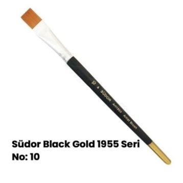 Südor No:10 Black Gold Düz Yassı Fırça