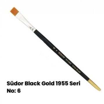 Südor No:6 Black Gold Düz Yassı Fırça