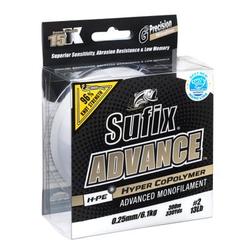 Sufix Advance Monofilament 0.30 mm 8.2 kg 300 m Olta Misinası
