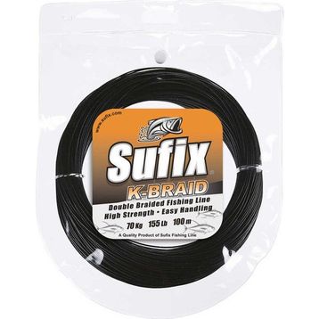 Sufix K Braid 44 Lb 100 m 19 kg 2X Siyah İp Misina