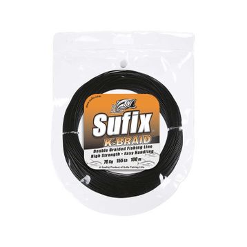 Sufix K Braid 44 Lb 100 m 19 kg 2X Siyah İp Misina