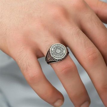 Süleyman Mührü Erkek Gümüş Yüzük