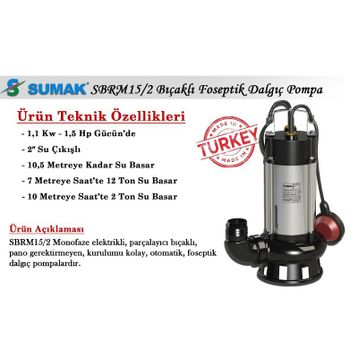 Sumak SBRM15/2 Monofaze Dalgıç Pompası