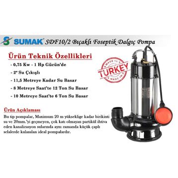 Sumak SDF10-2 Foseptik Dalgıç Pompası