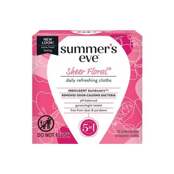 Summer's Eve Sheer Floral 16 Adet Özel Bölge Temizlik Mendili
