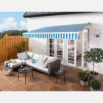 Sunfun Mavi Beyaz 400x250 cm Polyester Tente
