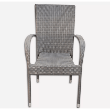 Sunfun Steel Neila Rattan Sandalye