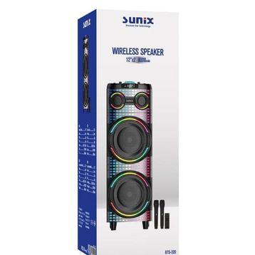 Sunix BTS-320 100 W Çift Mikrofonlu Kumandalı 107 cm Siyah Bluetooth Hoparlör