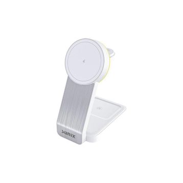 Sunix MG50 Üçü Bir Arada 15 Watt Hızlı Şarj Özellikli MagSafe Wireless Stand