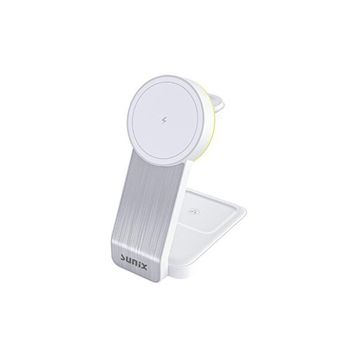 Sunix MG50 Üçü Bir Arada 15 Watt Hızlı Şarj Özellikli MagSafe Wireless Stand