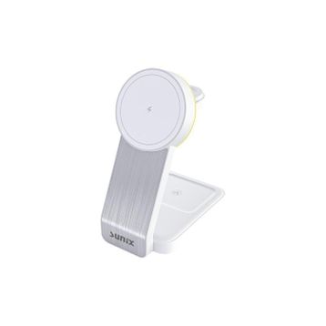 Sunix MG50 Üçü Bir Arada 15 Watt Hızlı Şarj Özellikli MagSafe Wireless Stand