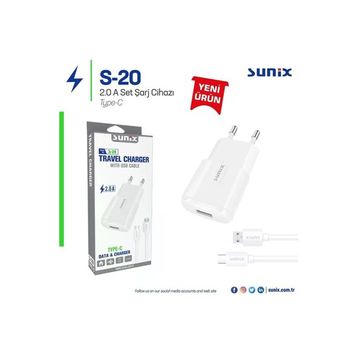Sunix S20 Type C Şarj Aleti
