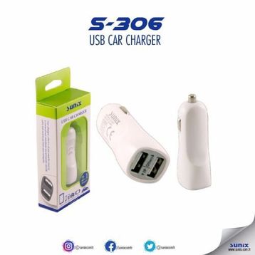 Sunix S306 Çift Çıkışlı Sadece Başlık 2.1A Araç Şarj Aleti