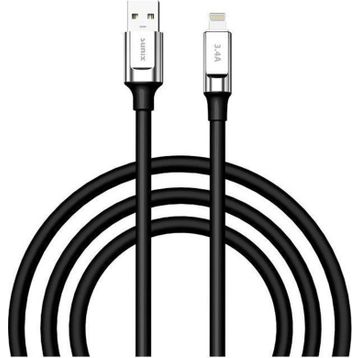 Sunix SC-64 3.4A Siyah Lightning Şarj ve Data Kablosu