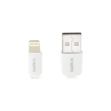 Sunix SC03 Soft İos Lightning 3A Beyaz Çıkışlı Data Ve Şarj Kablosu