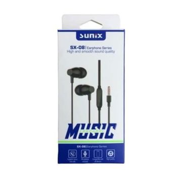 Sunix SX08 Siyah Kulakiçi 3.5 mm Kulaklık