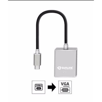 Sunline 170668 USB 3.1 Type C-VGA Dönüştürücü