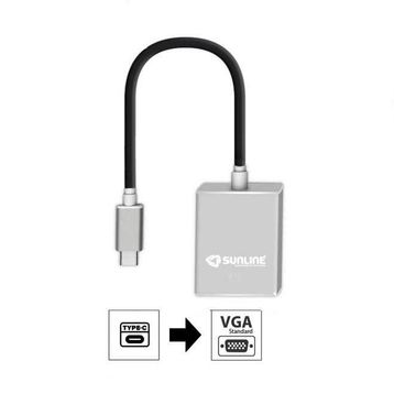 Sunline 170668 USB 3.1 Type C-VGA Dönüştürücü