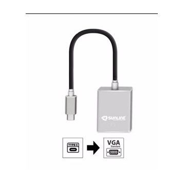 Sunline 170668 USB 3.1 Type C-VGA Dönüştürücü