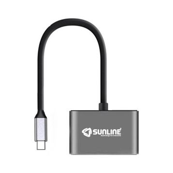 Sunline 170681 Type C-USB 2.0/VGA/Type C Dönüştürücü