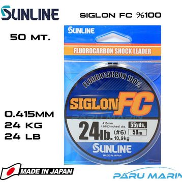 Sunline Siglon %100 Florokarbon 0.415 mm 50 mt Misina