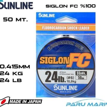 Sunline Siglon %100 Florokarbon 0.415 mm 50 mt Misina