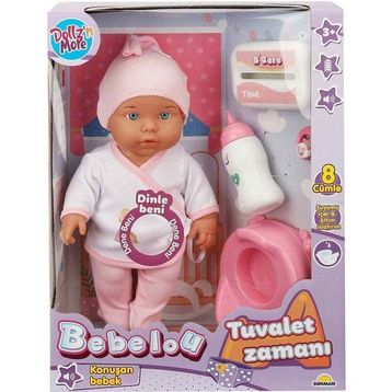 Sunman 30011 Bebelou Tuvalet Zamanı Sesli 35 cm Bebek Seti