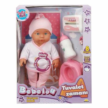 Sunman 30011 Bebelou Tuvalet Zamanı Sesli 35 cm Bebek Seti