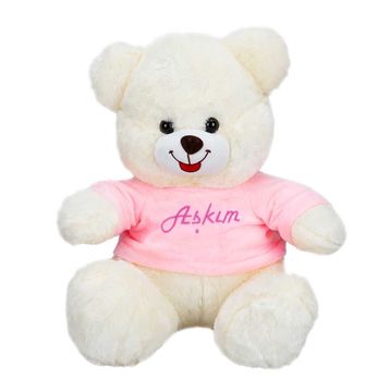 Sunman 38 cm T-Shirtlü Oturan Peluş Ayı