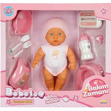 Sunman 3823 32 cm Bebelou Bakım Zamanı Sesli Gülen Ağlayan Bebek