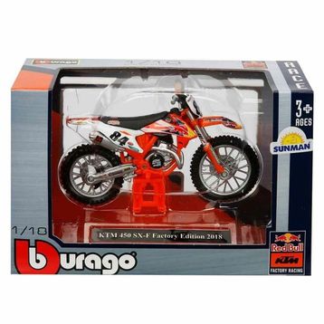 Sunman 51070 Red Bull KTM 450 2 Asorti 1:18 Motor