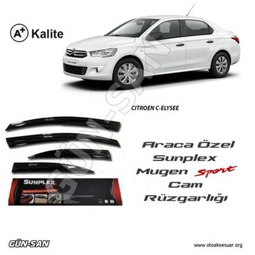 Sunplex Citroen Elysee Mugen Tip Cam Rüzgarlığı