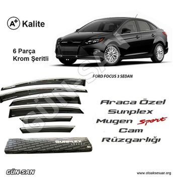 Sunplex Ford Focus 3 Mugen Tip Cam Rüzgarlığı